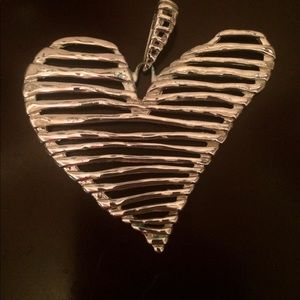 Heart Charm Pendant Silver